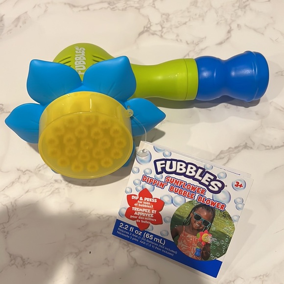 NWT 1pc Fubbles Sunflower Dippin' Bubble Blower - Picture 2 of 5